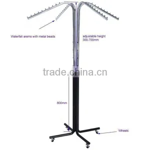 Adjustable 4-way Waterfall Garment Display Rack thumbnail-1
