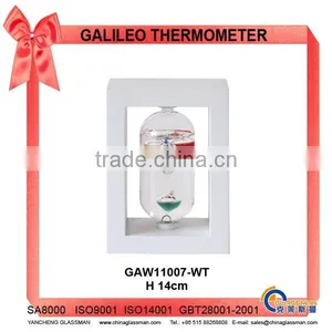 Household Galileo Thermometer With Wooden Frame GAW11007-WT thumbnail-1