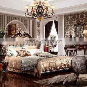 BISINI Brand New Bedroom Furniture, Royal and Luxury Bedroom Furniture Set, King Size Bed With Nightstand Set (BF01-ML014) thumbnail-2