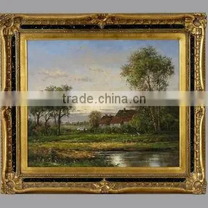 Gold Plated Wooden Classical Wooden Frame Oil Painting thumbnail-1