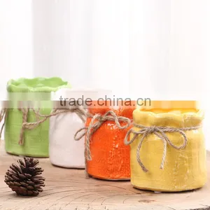 New Design Handmade Small Colorful Ceramic Succulent Pot thumbnail-1