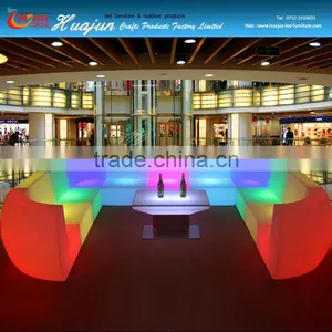 Cheap Living Room Sets Colorful u Shaped Sectional Sofa With RGB Light thumbnail-5