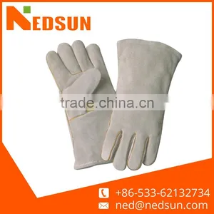 High Quality Cowhide Labour Split Leather Gloves for Welders thumbnail-1