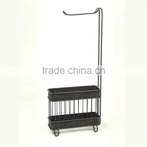 Rectangle Rack, Standing Holder With One Hook, Bronze thumbnail-2
