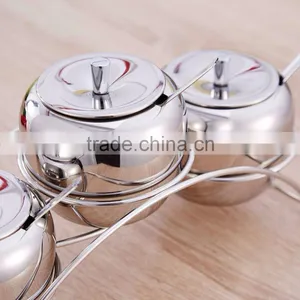 18/10 Salt Pepper Sugar Storage Organizers Seasoning Containers Spice Jar thumbnail-5