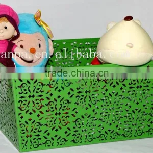 Fancy Popular Design Metal Engraving Green Storage Basket thumbnail-1