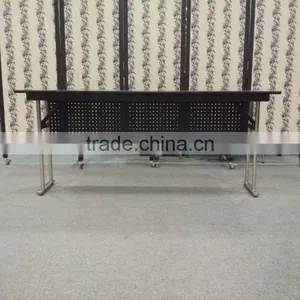 New Style Comercial Banquet Rectangular Training Tables With Folding Legs and Metal Mask thumbnail-3