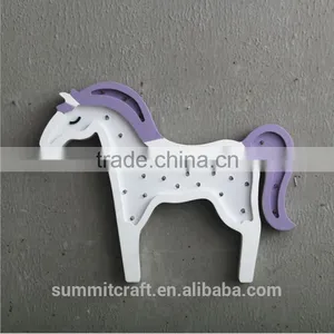 Cute Dreamy Wood LED Wall Hanging Unicorn Lighting thumbnail-6