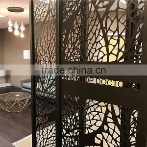 Laser Cut Home Living Furniture Metal Room Divider / Decorative Metal Screen thumbnail-4