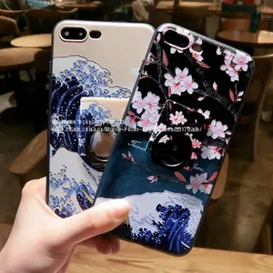 Pretty Soft Case Cover Silicone Mobile Phone Cases for IPhone7/7Plus/6/6s/6plus/6splus With Finger Ring Stand Holder thumbnail-1