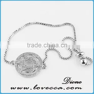 Micro Pave Jewelry Bracelet Little Bear Charm Silver Zircon Bracelet thumbnail-5