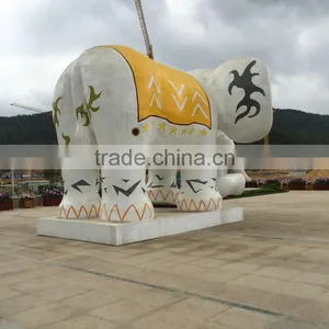 Tall 5m Fiberglass Elephant Landscape Sculpture thumbnail-2
