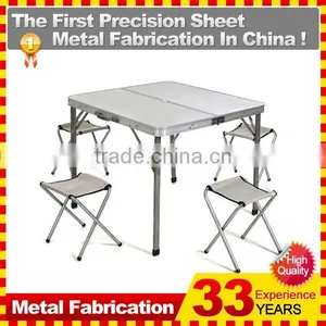 Aluminum Folding Portable Picnic Camping Set Table and Chairs thumbnail-1