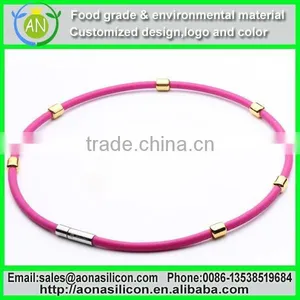 Pretty Nice-looking Multi-colored Silicone Necklace|customized Eco-friendly Silicone Necklace Design thumbnail-1