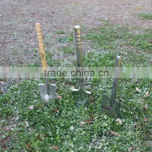 High Grade Wooden Handle Stainless Steel Survival Camping Garden Shovel for Garden Digging thumbnail-5