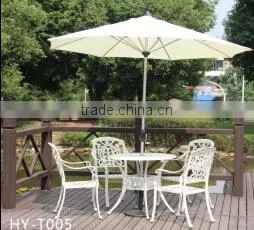 White Stainless Steel Garden Table and Chairs thumbnail-1