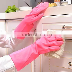 Dish Washing up Hand Protective Cotton Lined Rubber Gloves,top Glove Latex Gloves thumbnail-2