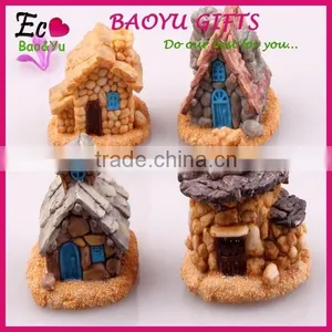 Mini CUTE Fashional Resin Decoration, ZAKKA Mini Stone Houses Resin Home Background Props thumbnail-1