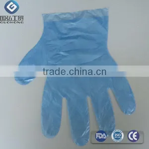 Wholesale Disposable Blue Color PE or Poly Gloves With Embossed Clear Blue pe Glove thumbnail-2