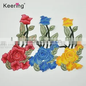 Factory Direct Wholesale Pretty Flower Decoration Embroidery Patch WEF-758 thumbnail-1