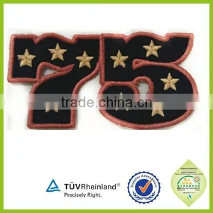 OEM Factory Custom Sew on Letter Number Embroidery Patch for Hat thumbnail-2