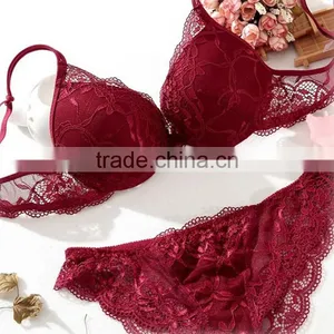 Spot Wholesale Sexy Fancy Lace Bra and Panty Set thumbnail-3
