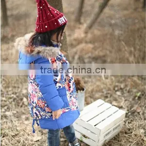Two Pieces Long Winter Coat for Fancy Girl Children Frozen Coat for Winter thumbnail-3