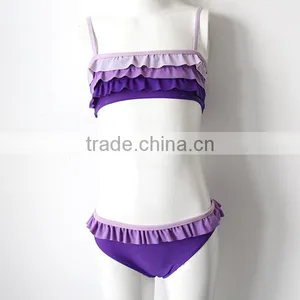 Girls Fashion Swimwear Puple Bikini thumbnail-5