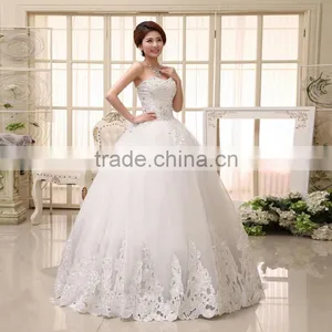 A Line Wedding Dresses Off Shoulder Pleated Lace Vintage Dress thumbnail-4