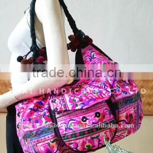 Thai Embroidered HMONG Hill Tribe Tote Handbag thumbnail-1