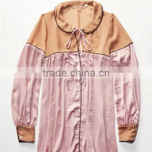 2017 OEM Spring Silky Sheer Femme Scalloped Trim Sleep Shirt thumbnail-6