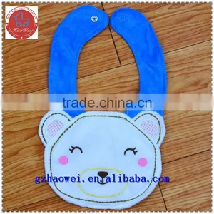 Waterproof Cute Bear Face Baby Bibs thumbnail-2