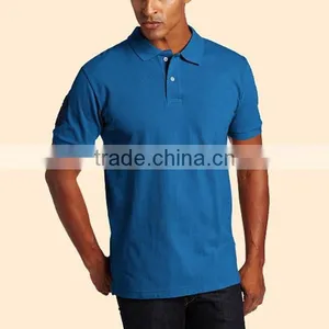 Blue Men Polo Shirts 2013 Fashion Custom 100% Cotton Hot Sale Newest Design Custom Design Short Sleeve White Polo Shirt thumbnail-1