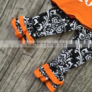 Baby Girls Halloween Clothing Girls Are You Kitten me Right Meow Outfits Girls Halloween Outfits Damask Capri With Accessories thumbnail-4