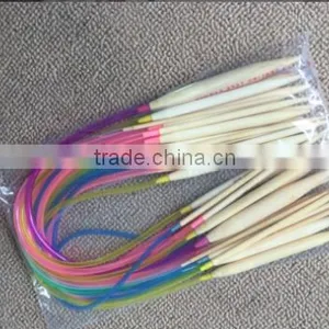 18Pcs/set 40cm Cheap Colorful Plastic Circular Nature Bamboo Circular Knitting Needle Set thumbnail-3