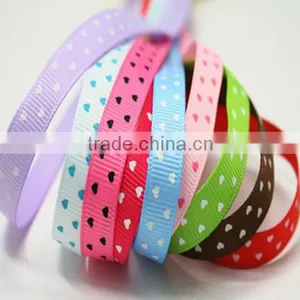 Hi-ana Ribbon 172 Factory Supply Wholesale Heart-shaped Print Satin Ribbon thumbnail-1