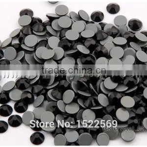 2058HFSS20 1440pcs Round Shape Jet Color Flatback Crystal Glue Base Loose Hot Fix Rhinestones Iron on Stones Clothing Accessorie thumbnail-5