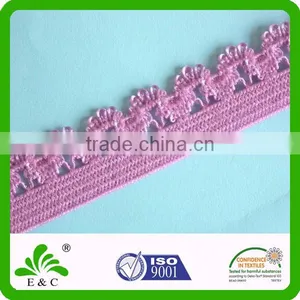 Crochet Knitted Picot Edge Frill Elastic Lace Trims thumbnail-1