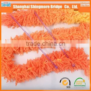 China Novelty Yarn Supplier Hot Wholesale Acrylic Coral Yarn Colorful Pigtail Yarn for Knitting Scarf thumbnail-5