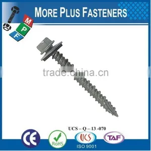 Made In Taiwan Hex Washer Head Bonded Washer Roof Screw Painted Head Hex Roof Screw Polycarbonate Dome Sealer Screw Metal Timber thumbnail-3