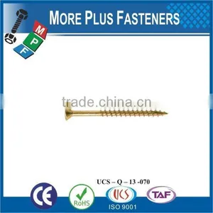 Made in Taiwan High Quality Yellow Zinc Coated Wood Screws Self Tapping Screw thumbnail-5