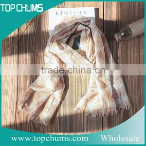 Best-selling Korean New Style Fashion Lady Turkey Cotton Tartan Scarf thumbnail-4