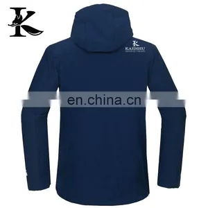 Men Water Resistant Hooded Softshell Jacket Empty Waterproof Jacket thumbnail-3
