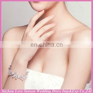 WS0004 Wedding Party Bridal Silver Hand Chain Fashion Design thumbnail-2