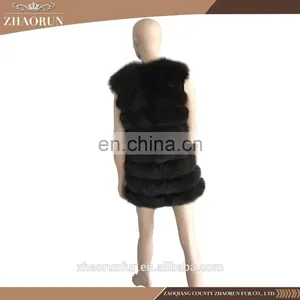 Factory Price Russian Winter Fox Fur Coat Real Long Fox Fur Parka for Lady thumbnail-5