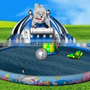 Best Quality Commercial Grade Giant New Design Polar Bear Inflatable Water Slide for Sale thumbnail-2
