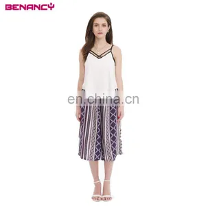 Plisse Chiffon Zigzag Print Crepe Skirt Pleated Skirt Guangzhou thumbnail-6