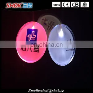 Cheap Logo Promotion Flashing Pins, Custom Flashing Pins, Led Light Pins thumbnail-5