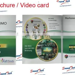 Paper 350gsm Paper Card Type 2.4inch Tft Screen Video Greeting Card thumbnail-6