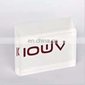 Clear Acrylic Block With Diamond Polish thumbnail-1